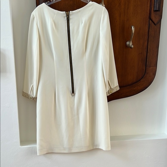 rag & bone Cream Mini Dress with Metallic Trim - Picture 4 of 6